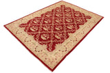 handmade Transitional Kafkaz Chobi Ziegler Red Gold Hand Knotted RECTANGLE 100% WOOL area rug 10 x 14