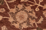handmade Traditional Kafkaz Chobi Ziegler Brown Tan Hand Knotted RECTANGLE 100% WOOL area rug 8 x 10