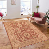 handmade Traditional Kafkaz Chobi Ziegler Brown Tan Hand Knotted RECTANGLE 100% WOOL area rug 8 x 10