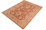 handmade Traditional Kafkaz Chobi Ziegler Brown Tan Hand Knotted RECTANGLE 100% WOOL area rug 8 x 10