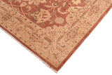 handmade Traditional Kafkaz Chobi Ziegler Brown Tan Hand Knotted RECTANGLE 100% WOOL area rug 8 x 10