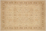 Shabby Chic Ziegler Melita Beige Brown Hand-Knotted Wool Rug - 8'11'' x 11'11''