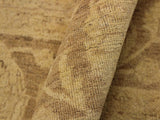handmade Traditional Kafkaz Lt. Tan Lt. Brown Hand Knotted RECTANGLE 100% WOOL area rug 9x12