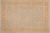handmade Traditional Kafkaz Chobi Ziegler Lt. Blue Lt. Brown Hand Knotted RECTANGLE 100% WOOL area rug 9 x 11