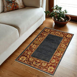 handmade Modern Gabbeh Blue Red Hand Knotted Rectangel Hand Knotted 100% Vegetable Dyed wool area rug 4 x 6