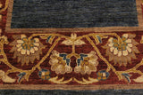 handmade Modern Gabbeh Blue Red Hand Knotted Rectangel Hand Knotted 100% Vegetable Dyed wool area rug 4 x 6