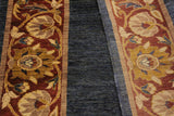 handmade Modern Gabbeh Blue Red Hand Knotted Rectangel Hand Knotted 100% Vegetable Dyed wool area rug 4 x 6