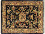 Anarkali Pak Persian Steven Blue/Beige Wool Rug - 4'1'' x 6'1''