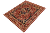 handmade Geometric Kafkaz Chobi Ziegler Rust Blue Hand Knotted RECTANGLE 100% WOOL area rug 10 x 12