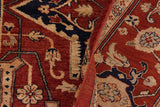 handmade Geometric Kafkaz Chobi Ziegler Rust Blue Hand Knotted RECTANGLE 100% WOOL area rug 10 x 12