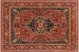 handmade Geometric Kafkaz Chobi Ziegler Rust Blue Hand Knotted RECTANGLE 100% WOOL area rug 10 x 12