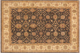 handmade Traditional Kafkaz Chobi Ziegler Charcoal Beige Hand Knotted RECTANGLE 100% WOOL area rug 9 x 12