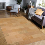 handmade Transitional Kafkaz Chobi Ziegler Tan Brown Hand Knotted RECTANGLE 100% WOOL area rug 10 x 13