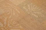 handmade Transitional Kafkaz Chobi Ziegler Tan Brown Hand Knotted RECTANGLE 100% WOOL area rug 10 x 13