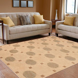 handmade Transitional Kafkaz Chobi Ziegler Tan Green Hand Knotted RECTANGLE 100% WOOL area rug 10 x 14