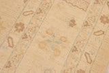 handmade Traditional Kafkaz Chobi Ziegler Tan Brown Hand Knotted RECTANGLE 100% WOOL area rug 10 x 14