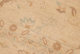 handmade Traditional Kafkaz Chobi Ziegler Tan Brown Hand Knotted RECTANGLE 100% WOOL area rug 10 x 14