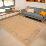 handmade Traditional Kafkaz Chobi Ziegler Tan Blue Hand Knotted RECTANGLE 100% WOOL area rug 10 x 14