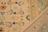 handmade Transitional Kafkaz Chobi Ziegler Tan Green Hand Knotted RECTANGLE 100% WOOL area rug 10 x 14