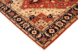 handmade Geometric Kafkaz Chobi Ziegler Rust Blue Hand Knotted RECTANGLE 100% WOOL area rug 10 x 14