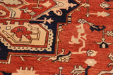 handmade Geometric Kafkaz Chobi Ziegler Rust Blue Hand Knotted RECTANGLE 100% WOOL area rug 10 x 14