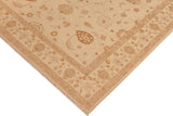 handmade Traditional Kafkaz Chobi Ziegler Tan Brown Hand Knotted RECTANGLE 100% WOOL area rug 10 x 14