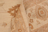 handmade Traditional Kafkaz Chobi Ziegler Tan Brown Hand Knotted RECTANGLE 100% WOOL area rug 10 x 14