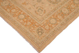 handmade Traditional Kafkaz Chobi Ziegler Tan Rust Hand Knotted RECTANGLE 100% WOOL area rug 10 x 13