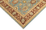 handmade Traditional Kafkaz Chobi Ziegler Blue Brown Hand Knotted RECTANGLE 100% WOOL area rug 8 x 10
