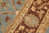 handmade Traditional Kafkaz Chobi Ziegler Blue Brown Hand Knotted RECTANGLE 100% WOOL area rug 8 x 10
