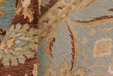 handmade Traditional Kafkaz Chobi Ziegler Blue Brown Hand Knotted RECTANGLE 100% WOOL area rug 8 x 10