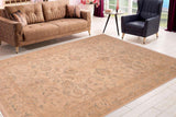 handmade Traditional Kafkaz Chobi Ziegler Beige Gray Hand Knotted RECTANGLE 100% WOOL area rug 6 x 9