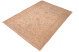 handmade Traditional Kafkaz Chobi Ziegler Beige Gray Hand Knotted RECTANGLE 100% WOOL area rug 6 x 9
