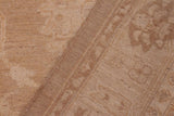 handmade Traditional Lahore Brown Tan Hand Knotted RECTANGLE 100% WOOL area rug 6 x 9