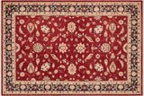 handmade Traditional Kafkaz Chobi Ziegler Red Blue Hand Knotted RECTANGLE 100% WOOL area rug 6 x 9