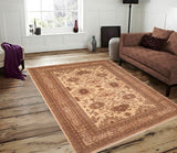 handmade Traditional Kafkaz Chobi Ziegler Beige Tan Hand Knotted RECTANGLE 100% WOOL area rug 6 x 9
