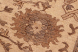 handmade Traditional Kafkaz Chobi Ziegler Beige Tan Hand Knotted RECTANGLE 100% WOOL area rug 6 x 9
