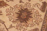 handmade Traditional Kafkaz Chobi Ziegler Beige Tan Hand Knotted RECTANGLE 100% WOOL area rug 6 x 9