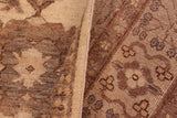 handmade Traditional Kafkaz Chobi Ziegler Beige Tan Hand Knotted RECTANGLE 100% WOOL area rug 6 x 9