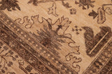handmade Traditional Kafkaz Chobi Ziegler Beige Tan Hand Knotted RECTANGLE 100% WOOL area rug 6 x 9