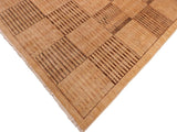 Modern Gabbeh Tammera Beige/Tan Wool Rug - 6'0'' x 8'9''