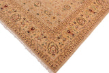 handmade Traditional Kafkaz Chobi Ziegler Gray Gold Hand Knotted RECTANGLE 100% WOOL area rug 6 x 9