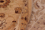 handmade Traditional Kafkaz Chobi Ziegler Tan Beige Hand Knotted RECTANGLE 100% WOOL area rug 8 x 10