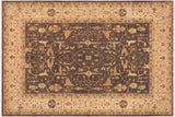 Boho Chic Ziegler Merrilee Brown Beige Hand-Knotted Wool Rug - 8'1'' x 9'8''