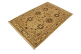 handmade Traditional Kafkaz Chobi Ziegler Tan Lt. Brown Hand Knotted RECTANGLE 100% WOOL area rug 4 x 6