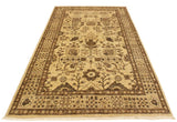handmade Traditional Kafkaz Chobi Ziegler Tan Lt. Brown Hand Knotted RECTANGLE 100% WOOL area rug 4 x 6