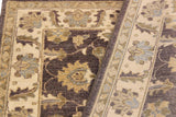 handmade Geometric Kafkaz Chobi Ziegler Brown Ivory Hand Knotted RECTANGLE 100% WOOL area rug 3 x 5