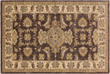 Bohemian Heriz Ziegler Nevada Brown Ivory Hand-Knotted Rug - 3'2'' x 4'11''