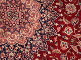 handmade Traditional Isphan Red Blue Hand Knotted RECTANGLE 100% WOOL area rug 8x10