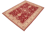 handmade Traditional Kafkaz Chobi Ziegler Red Beige Hand Knotted RECTANGLE 100% WOOL area rug 6 x 9